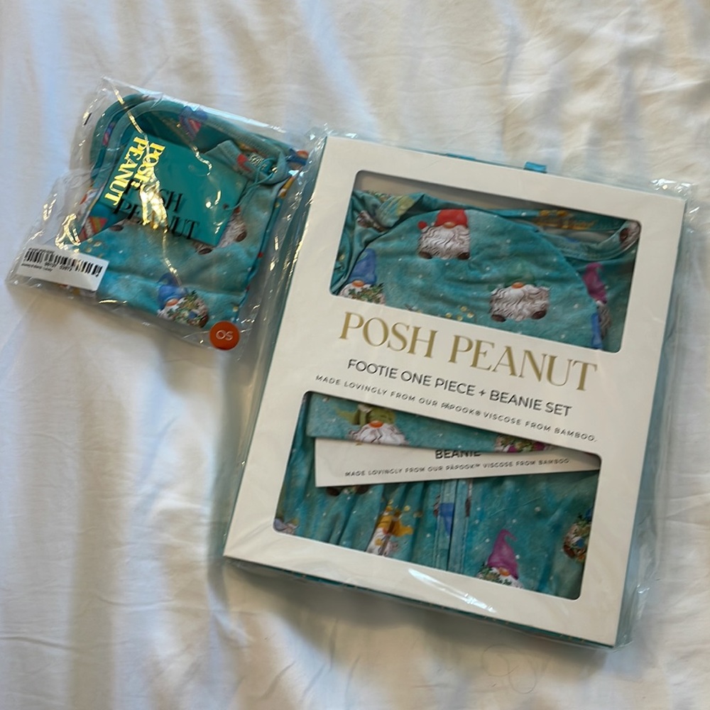 Posh Peanut Gnomey One Piece & Beanie Set